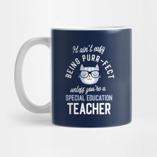 Special Education Teacher Cat Lover Gifts - It ain't easy being Purr Fect Mug